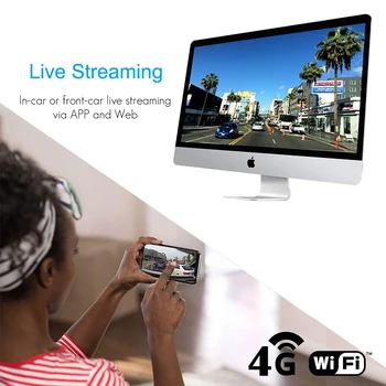 JIMI JC400P-WIFI 4G Auto Sledovania Cam s Dvoma Live Stream Video, GPS Tracker Cut-Off Paliva Diaľkové 1080P DVR Bluetooth Google Mapu