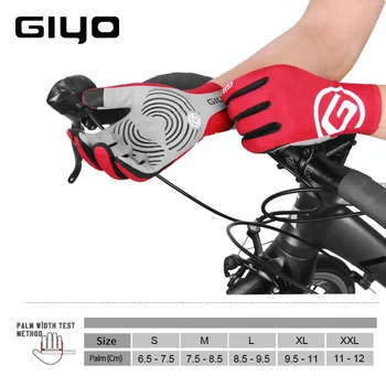 GIYO dotykový displej dlho plný prst gél športové cyklistické rukavice dámske pánske cyklistické rukavice horskej ceste, jazda na bicykli pretekárske rukavice
