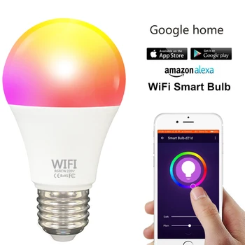 Tuya Stmievateľné 9W B22 RGB E27, WiFi, Smart Žiarovky LED Lampa App Prevádzkovať Asistent Kontroly Prebudiť Smart Lampa S Google Alexa