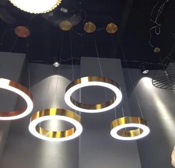 Luxusné LED lustre kolo-tvarované kombinácia pre office hotel lobby, reštaurácia, salón klub domov svietidlá