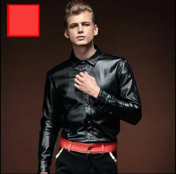 2017 Nové pánske zimné oblečenie semiš tričko bunda punk teplé, hrubé čierne motocykel kožené výšivky tričko plus veľkosť coatumes