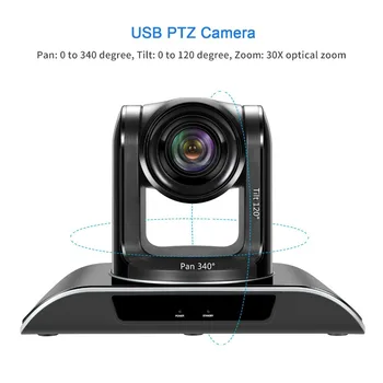 VHD30N 3MP 30X Zoom PTZ Interiérová kamera HD1080P 60FPS 1080i 60fp 3G-SDI HDMI-USB2.0 Výstup Video Kamera pre Tele-Lekárske Boardroom