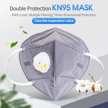 10-200pcs KN95 FFP2 Úst Maska 5 Vrstva Ochrany Proti Prachu Valved pleťové Masky Priedušná Respirátor Filter Ochranné Mascarilla