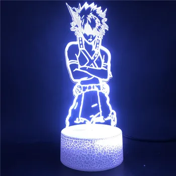 Smart Phone Control 7 Farieb Môj Hrdina Akademickej obce Bakugou Katsuki Naruto Akcie Obrázok 3D LED Nočné Osvetlenie Anime Dieťa Udalosť Cenu