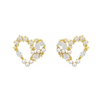2020 Nový Príchod Zeojrlly Srdce Kovové Ženy Klasické Stud Náušnice Jednoduché Malé Ženské Šperky Elegantné Módne Náušnice