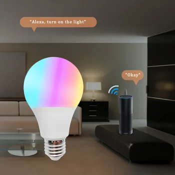 TUYA LED Wireless WiFi Smart Svetlo Bulb12W 15W Multicolor Stmievateľné Kompatibilný so Alexa&Google Asistent pre Domáce,Party,Etapa
