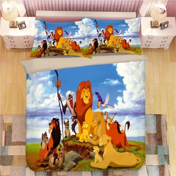 Cumlík posteľná bielizeň nastaviť 3/4 jkm Zvierat Perinu nastaviť 3/4 jkm Kráľ Akvarel Lion king Vytlačené Posteľ Nastaviť Domáce Dekorácie hot predaj