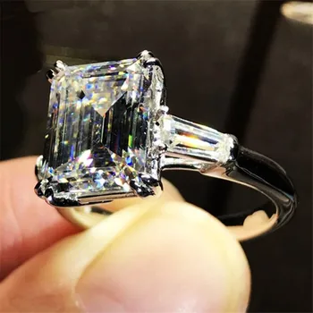 Choucong Luxusné Promise Ring Reálne 925 sterling Silver AAAAA Sona cz Zapojenie Svadobné kapela Prstene Pre Ženy, Jemné Šperky