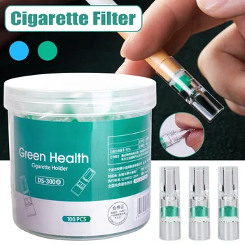 100ks Jednorazové Tabak Cigaretový Filter Fajčenie Znížiť Dechtu Filtrácie Čistenie Držiaka --M25