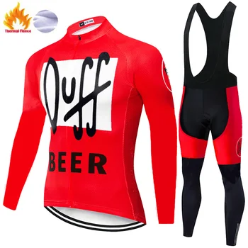 2020 pivo Duff Cyklistika dres Zimné Thermal Fleece bretele ciclismo masculino cyklistické nohavice Mužov Vonkajšie 20D gél zimné nohavice