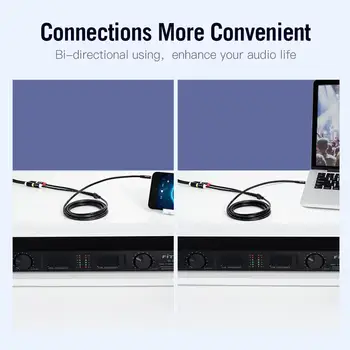 VENCIE 3,5 mm Samec na 2RCA Žena Stereo Audio kábel Kábel Adaptéra 2xRCA Žena AUX Kábel Glod-Á Predlžovací Kábel pre iPhone, ipad