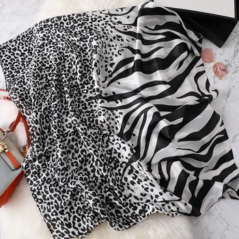 2020 Nové Značky Dizajnér Hodvábna Šatka Leopard Zebra Dot Foulards Šatka Na Krk Dlhý Veľké Šály, Zábaly Zimné Krku Šatky Pashmina Hidžáb