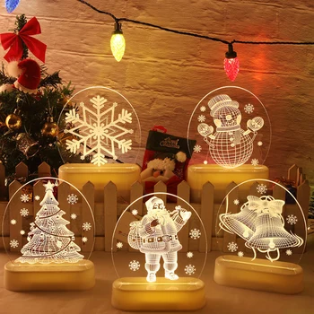 Vianočné Led Svietiť Svetlo Kerstboom Decoraties Domáce Dekorácie Nočné Osvetlenie Pre Deti Opakovane Nový Rok 2021