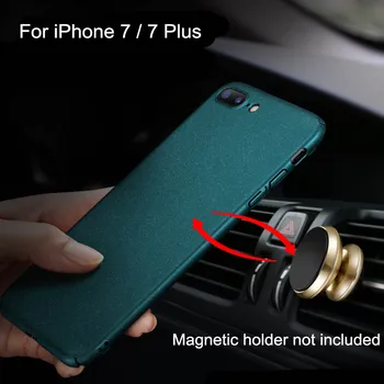 Pre iPhone 7 Prípade Matný Pôvodné AIXUAN Adorption Kovové Plastový Magnetický Držiak do Vozidla Kryt Pre iPhone 8 7 8 Plus Úplný Ochranný