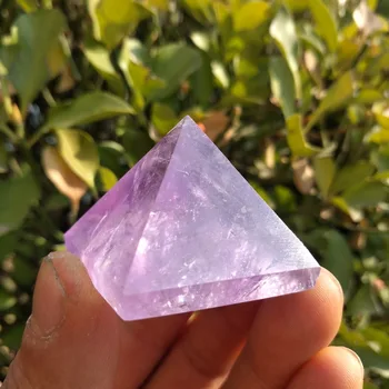 40 mm Prírodné Ametyst Quartz Crystal Pyramid Rán Čína