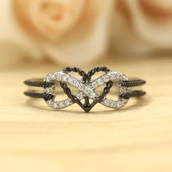 Trendy Unikátny Ženské Krúžok Infinity 925 sterling silver Ring Nekonečná Láska Symbol Cubic Zirconia Sľub, Móda Pre Ženy, šperky