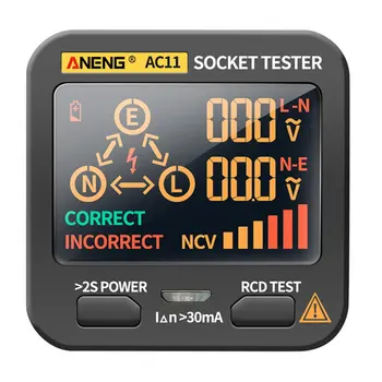 Digitálna Zásuvka Tester Napätia Test US/UK/EU/AU Plug Ground Zero Line Fáze Skontrolujte Rcd NCV test Zásuvky Detektora