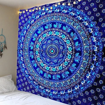 Bohémsky štýl mandala stene visí gobelín domáce dekorácie psychedelic hippie gobelín stene visí