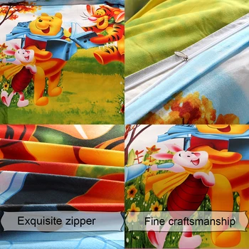 Karikatúra Disney Winnie the pooh posteľná bielizeň nastaviť obliečka na vankúš perinu list spálňa jeden twin plný queen size bytový textil Dieťa