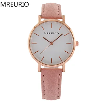 MREURIO dámske Hodinky, Luxusné Bežné Kožené Quartz Šaty náramkové hodinky pre Študentov Módne Elegantné Dámy Hodiny Reloj de Mujer