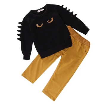 Dieťa Chlapca, Batoľa Monster Oblečenie S Dlhým Rukávom Pulóver Top+Nohavice Oblečenie Sady