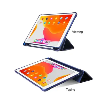 Pre iPad 10.2 palcový iPad 7. 2019 Prípade s Ceruzkou Držiak na Stojan, obal Na iPad 8. 2020 palcový Smart Case Auto Spánku Prebudiť