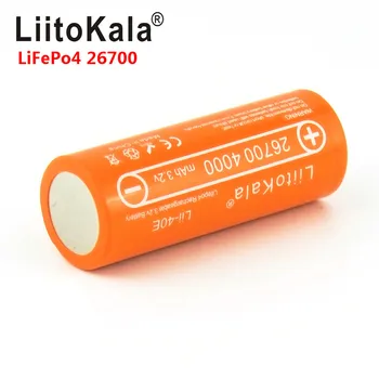2020 LiitoKala Lii-40E Lifepo4 26700 3.2 v 4000mah nabíjateľná batéria lítium-bunky s vysokou kapacitou 10A pilas diy pack mod hračky