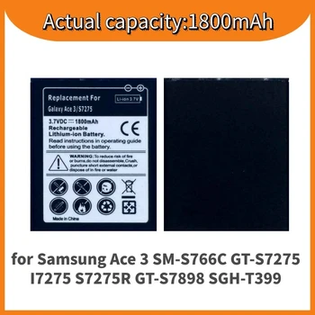 Supersedebat Telefón Batéria pre Samsung Ace 3 SM-S766C GT-S7275 I7275 S7275R GT-S7898 SGH-T399 Bateria pre Galaxy Ace 3 Batérie