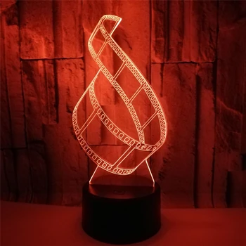 2018 Retro Film Zásob 3D Nočné Svetlo 7 Farieb Roll Film Modelovanie LED Lampa, Spálne, Stolové Lampy, Domov Decration