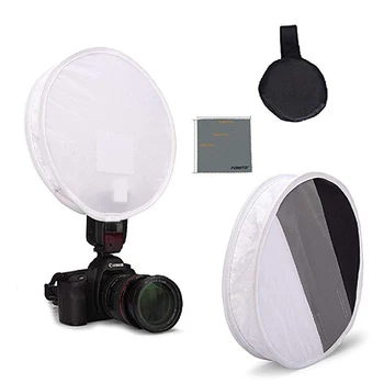 Fomito 31 cm Flash Diskov, Prenosných Speedlight Softbox & Grey/White/Black Kariet Doska Bielej na DSLR Fotoaparát