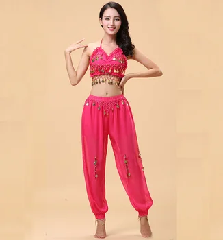2 Dielna Sada Profesionálnych Orientálnych Tanečných Kostýmov Ženy, Brušný Tanec pre Ženy, Indický Tanec Kostým Bollywood Šaty pre Dospelých