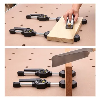 WORKBRO x Wnew 2ks Plastové Nylon Nastaviteľné drevené tabuľky svorka špeciálne viacúčelový Rýchle upevnenie zariadenie pre workbench