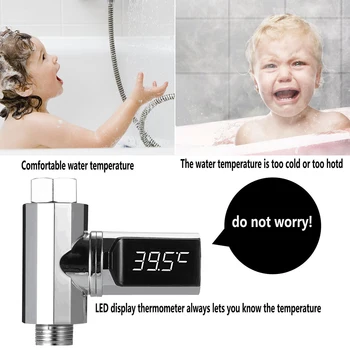 LED Digitálne Sprcha Vody Teplomer Zobraziť Temperture Monitor s Vysokou Presnosťou Snímač Teploty Kúpeľňa Sprchovaní Monitor
