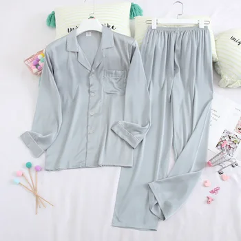 Fiklyc bielizeň jednofarebné dámske ležérne nighties jednoducho elegantné dámy sleepwear pyžamo súpravy s vreckami HOT darčeky položiek