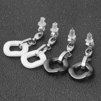 Nové Módne Biela/Čierna Keramické Šperky S Nehrdzavejúcej Ocele Strany, Šperky, Doplnky Pre Ženy