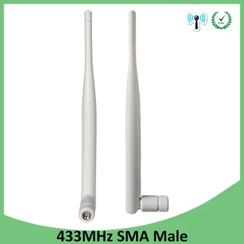 433Mhz 5dbi Anténa GSM 10pcs 433 MHz SMA Samec Konektor anténa 433m Gumy Leteckých Bezdrôtový Opakovač pre watermeter antenne