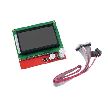 12864 Inteligentný LCD Displej 3D Tlačiarne Inteligentný Controller +Adaptér Kábel Pre RAMPY 1.4 RepRap Mendel 3D Tlačiarne Modrá Obrazovka Modulu
