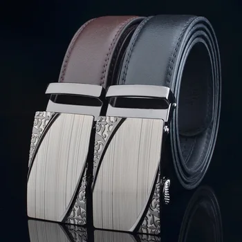 2019 Nové Módne Populárne Kožený Opasok Luxusné Obchodné Muž hnedé Pásy Bežné Automatickej Pracky Dizajnér Mužov Čierny Pás