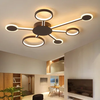 NEO Gleam Nový Dizajn Moderný Led Stropné Svietidlá Pre Obývacej Izby, Spálne, študovňa Domov Káva Farba Hotové Stropné Lampy