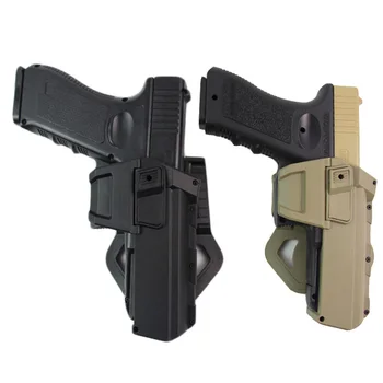 Taktické Hnuteľného Pištole Airsoft a Revolvery pre Glock 17 18 s Baterku alebo Laser Namontované Závesu Pravej Strane Pása Gun Puzdro