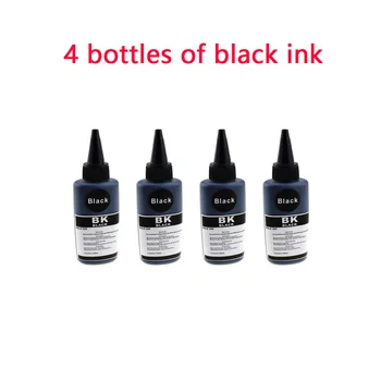 Black 100ML Náplň Dye Ink Kit Pre HP, Canon, Epson Brat VŠETKY Naplniteľné Atramentová Tlačiareň Cartridgeuniversal náplň ink kit