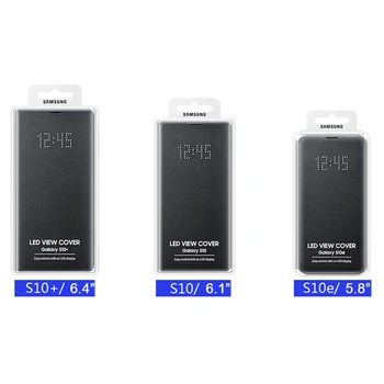 Samsung Originálne Smart LED Zobrazenie puzdro Pre Samsung Galaxy s rezacím zariadením S10 X SM-G9730 S10+ S10 Plus SM-G9750 S10E SM-G9700 Peňaženky Flip Cover