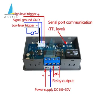 XY-WJ01 DC12V LED Digitálny Časovač Reléové Odkladu Switch Modul Programovateľný Časovač Ovládanie Relé Prepínač Načasovanie Spustenie Cyklu s puzdrom