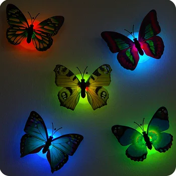 5 ks samolepiace motýľ tvar dekoratívne nočné svetlo nástenné svietidlo dieťa nočné osvetlenie Vnútorné osvetlenie domova