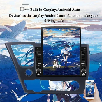 9.7 Palca 2Din Android 10.0 Auto Rádio Multimediálny Prehrávač Pre Honda Civic 2013 Navigácia GPS, dvd Prehrávač TPMS WIFI 4G