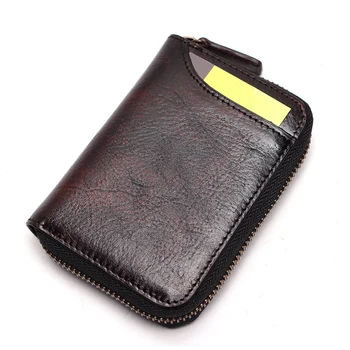 Prvá Vrstva Kože Kreditnej Karty, Karty Akordeón Retro Peňaženky Vizitku Multi-Card Kožené Kabelky