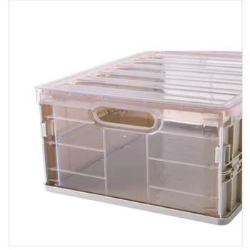 Skladacie Plastové Úložný Box Koša Sklopné Prípade Prepravka Boxy Pomôcky Kozmetické Kontajner Stolový Držiak