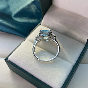 OEKDFN Reálne 925 Sterling Silver Krúžky Ženy Vytvorili Moissanite Drahokam Diamanty Svadobné Zásnubný Prsteň Luxusne Jemné Šperky