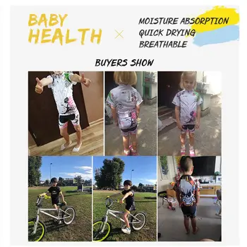 2020 Baby Nové Priedušná Deti Cyklistika Jersey Šortky Nastaviť Žiarivú Ružovú Deti Cyklistické Oblečenie Chlapci Dievčatá V Lete Požičovňa Strava