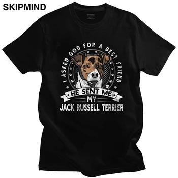 Grunge Štýl, Jack Russell Teriér T Shirt Mužov Krátky Rukáv Bežné Pes Priateľ Tričko Núdzi Tlačiť Bavlna Tee Merch Darček
